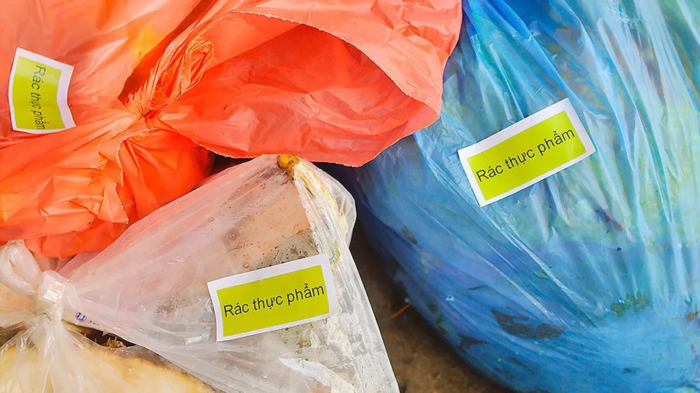 Rác thải được phân loại tại nguồn