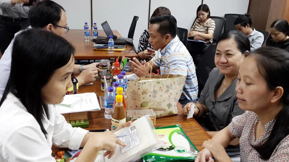 Các doanh nghiệp của TPHCM tham gia chương trình kết nối đưa hàng hóa vào hệ thống Big C do ITPC tổ chức. Ảnh: Vân Ngọc