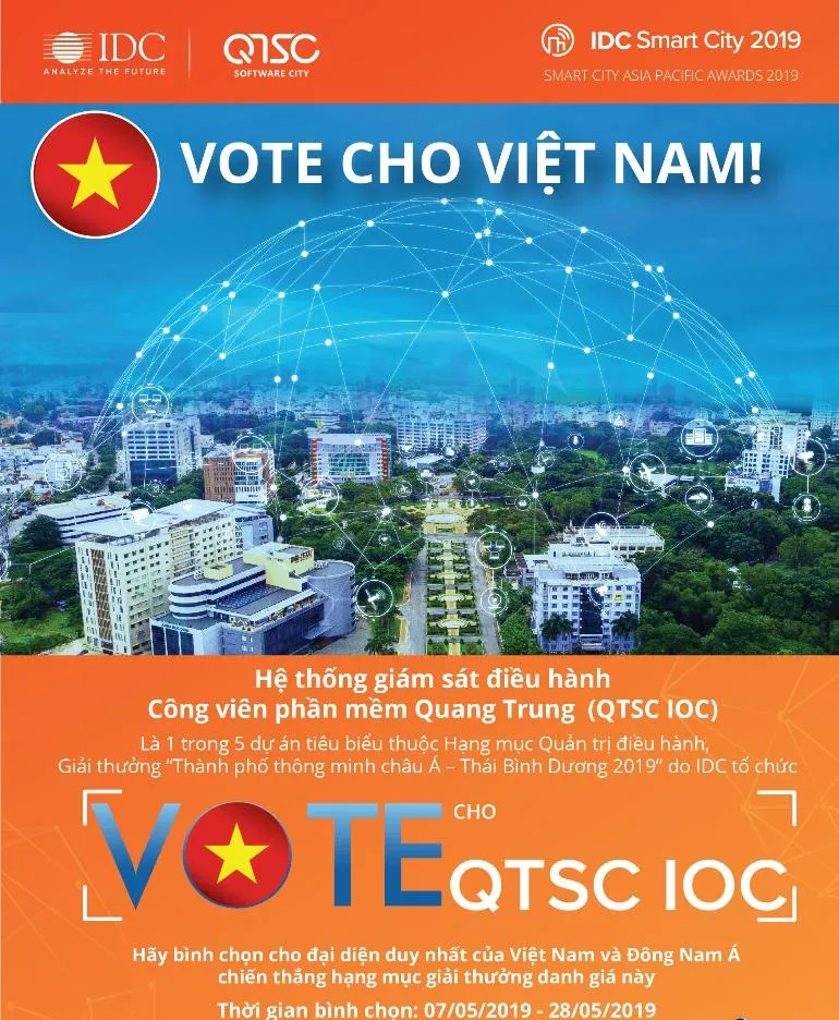 QTSC IOC vào vòng trong cuộc thi “Thành phố thông minh châu Á - Thái Bình Dương 2019” ảnh 1 QTSC IOC vào vòng trong cuộc thi “Thành phố thông minh châu Á - Thái Bình Dương 2019” ảnh 1