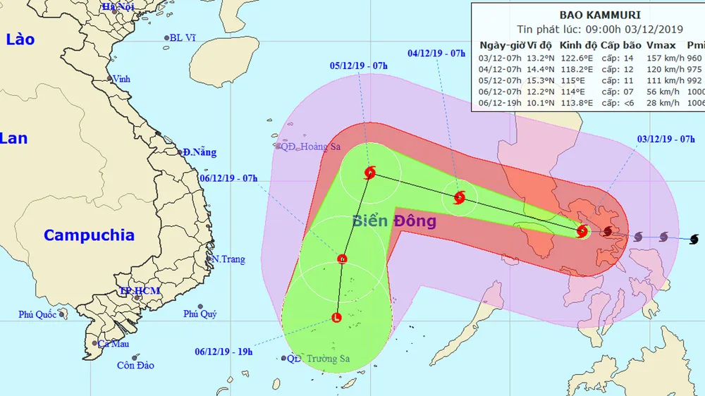 Bão Kamuri giật cấp 17 sẽ đi vào Biển Đông, vùng núi cao Bắc bộ đề phòng sương muối ảnh 1