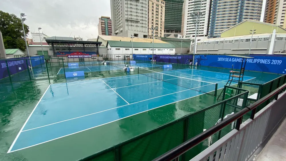 Quần vợt SEA Games cuống cuồng vì bão Kammuri ảnh 2