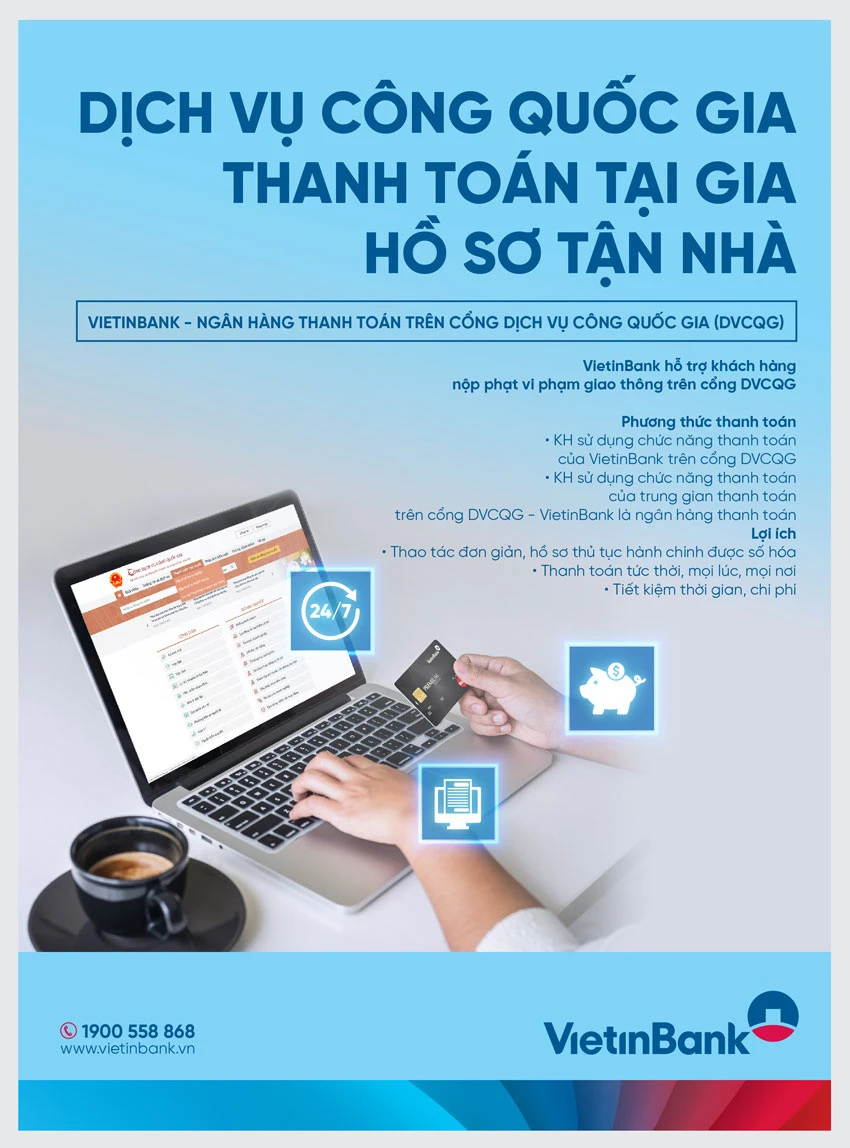 VietinBank cung cấp Giải pháp Thanh toán trên Cổng Dịch vụ công Quốc gia ảnh 1 VietinBank cung cấp Giải pháp Thanh toán trên Cổng Dịch vụ công Quốc gia ảnh 1