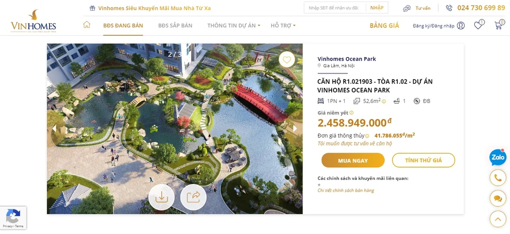 Vinhomes ra mắt sàn giao dịch bất động sản trực tuyến ảnh 4 Vinhomes ra mắt sàn giao dịch bất động sản trực tuyến ảnh 4