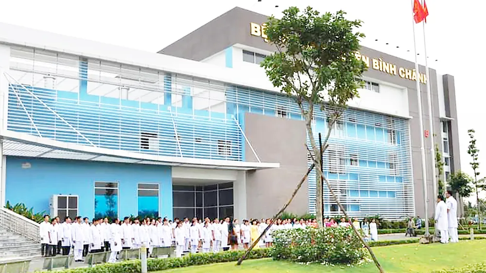 Bệnh viện Huyện Bình Chánh - công trình được xây mới trong nhiệm kỳ, với quy mô 300 giường. Ảnh: KHÁNH TƯỜNG