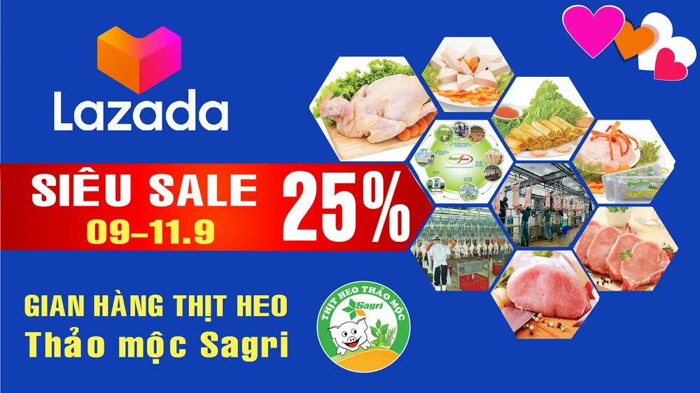 Thịt heo thảo mộc Sagri – sản phẩm “hot” trên sàn thương mại điện tử Lazada