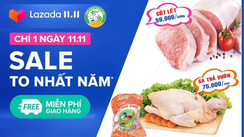 Sagrifood đồng hành cùng Lazada trong lễ hội mua sắm 11-11