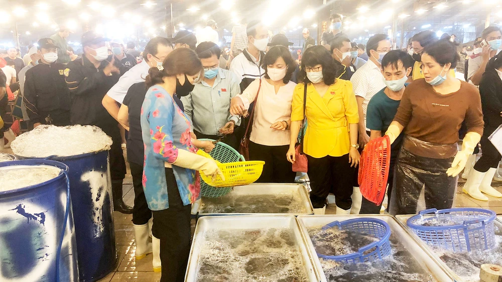 Ban Kinh tế - Ngân sách HĐND TPHCM giám sát an toàn thực phẩm tại chợ đầu mối Bình Điền