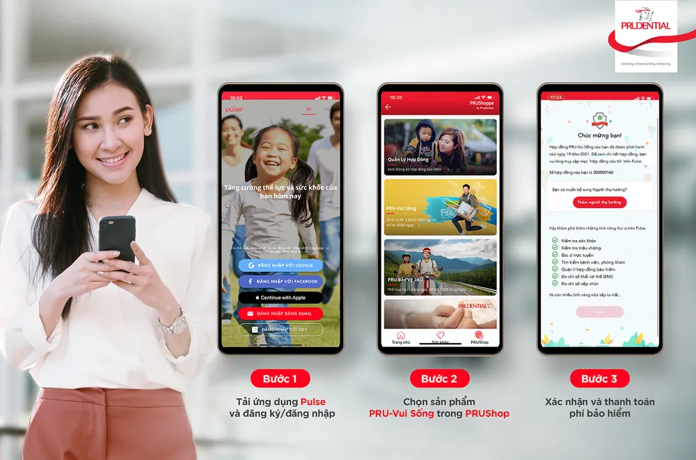 Prudential ra mắt giải pháp bảo hiểm trực tuyến “Pru – vui sống” ảnh 2 Prudential ra mắt giải pháp bảo hiểm trực tuyến “Pru – vui sống” ảnh 2