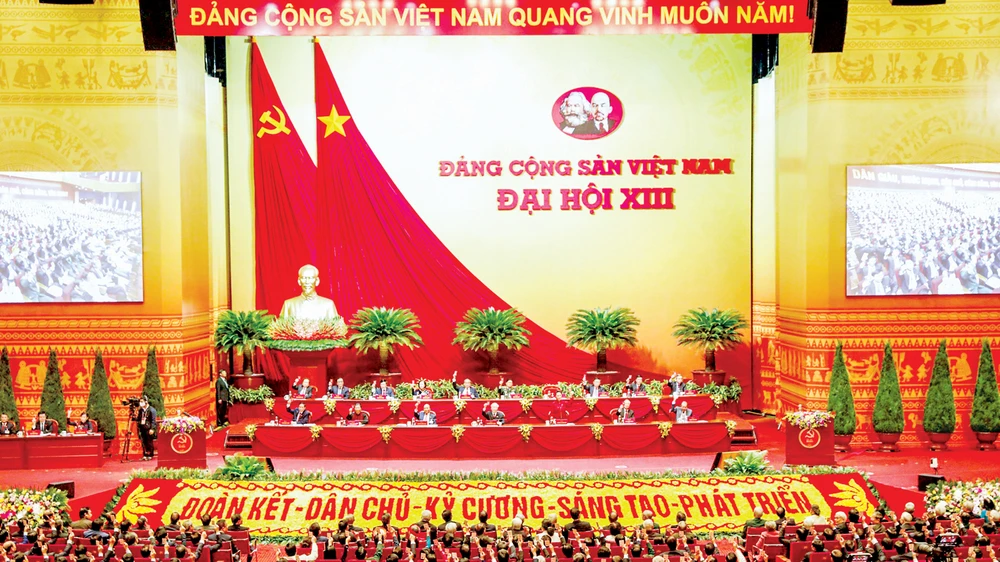 Đại hội lần thứ XIII của Đảng thành công tốt đẹp với những quyết sách đúng đắn, mạnh mẽ, hợp lòng dân, hợp thời đại. Ảnh: QUANG PHÚC