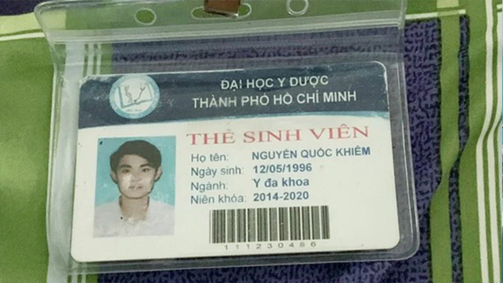 Thẻ sinh viên giả mạo của đối tượng tự xưng "bác sĩ Khiêm"