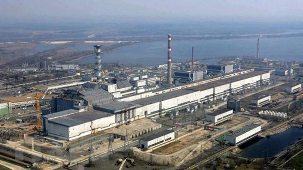 Toàn cảnh nhà máy điện hạt nhân Chernobyl ở thành phố Pripyat, Ukraine. Ảnh: EyePress News