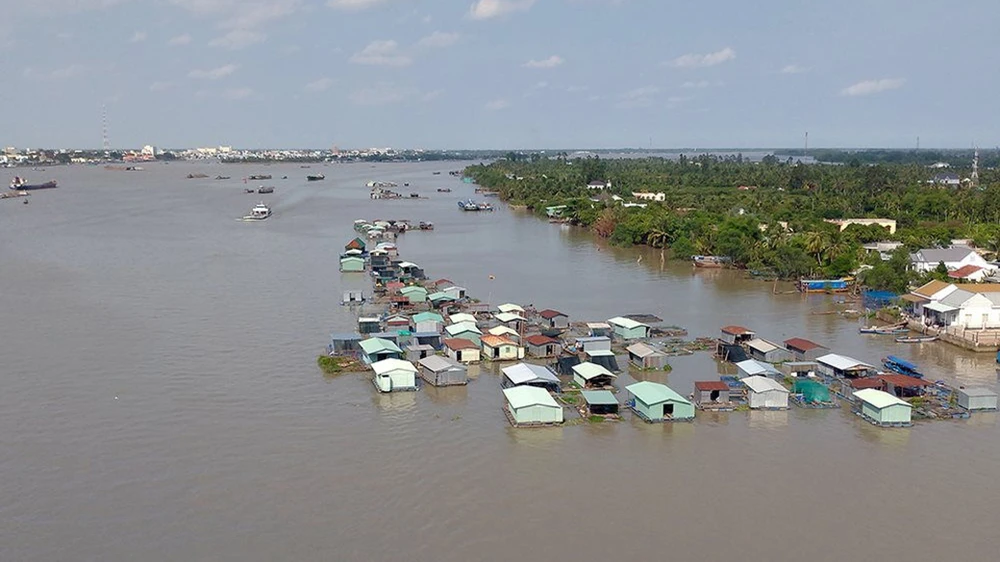 Mực nước sông Mê Công đang cao hơn cùng kỳ khoảng 1,7-2,93m