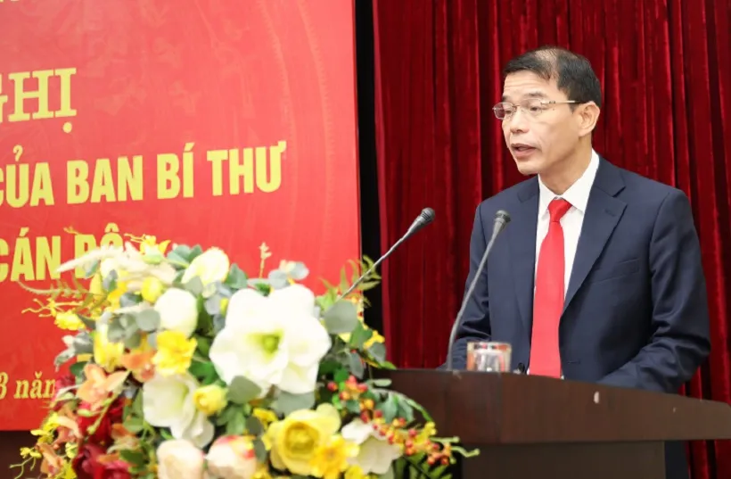 Đồng chí Vũ Thanh Mai, tân Phó Trưởng ban Tuyên giáo Trung ương phát biểu tại buổi lễ trao quyết định, nhận nhiệm vụ mới. Ảnh: TG Đồng chí Vũ Thanh Mai, tân Phó Trưởng ban Tuyên giáo Trung ương phát biểu tại buổi lễ trao quyết định, nhận nhiệm vụ mới. Ảnh: TG