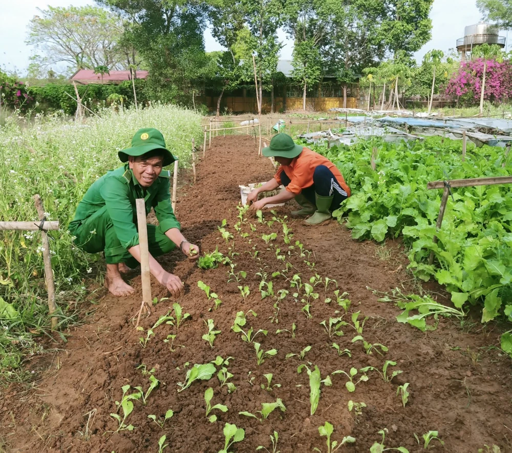 Đội viên Trần Văn Trong luôn cần mẫn trong công việc và quan tâm đến học viên