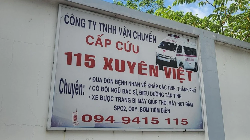 Vụ xe cứu thương thu giá cao: Công ty chưa thực hiện kê khai giá thu theo quy định