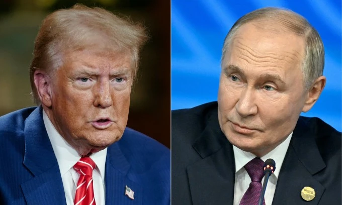 Tổng thống đắc cử Mỹ Donald Trump (trái) và Tổng thống Nga Vladimir Putin