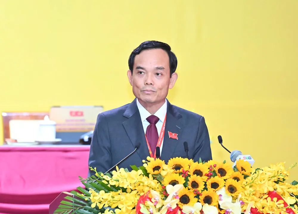 Bí thư Thành ủy TPHCM Trần Lưu Quang phát biểu tại phiên trù bị Bi thu.jpg