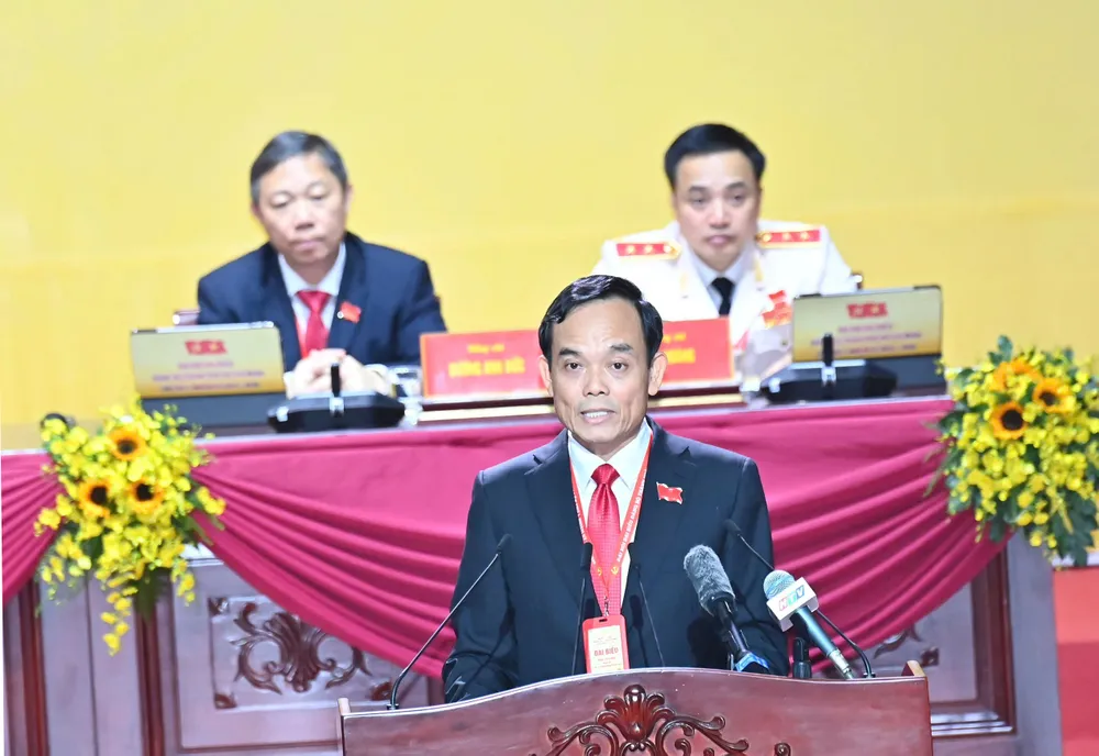 Bí thư Thành ủy TPHCM phát biểu khai mạc đại hội Bi-thu1.jpg