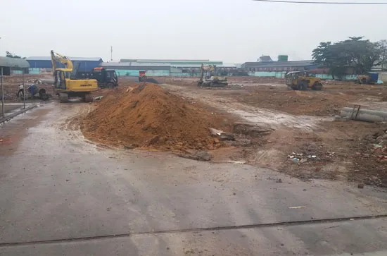 Dự án Thuận Giao đang gấp rút thi công hạ tầng.