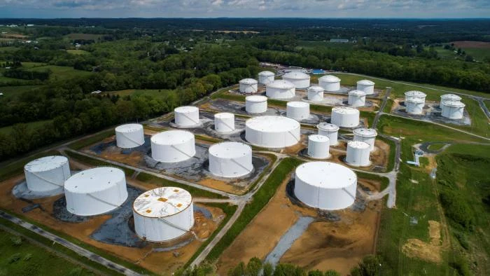 A cyber attack forced the shutdown of 5,500 miles of Colonial Pipeline’s sprawling interstate system, which carries gasoline and jet fuel from Texas to New York © Jim Lo Scalzo/EPA-EFE/Shutterstock