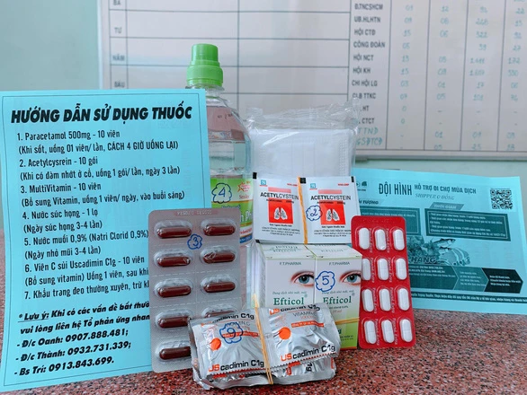 Ảnh: Thuốc và hướng dẫn của quận Tân Bình
