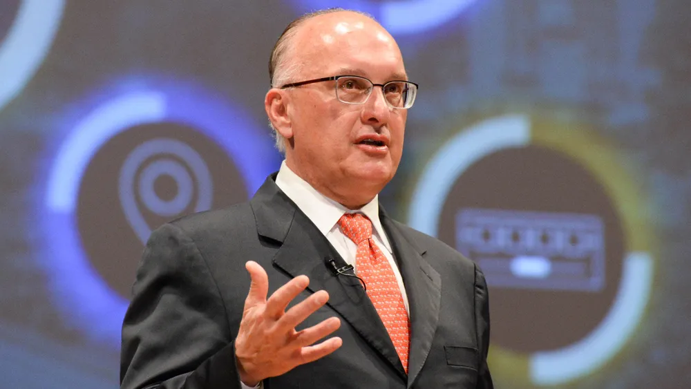 Western Digital CEO Steve Milligan speaks at the Global Digital Summit 2019 in Tokyo on June 11. (Photo by Karina Nooka)