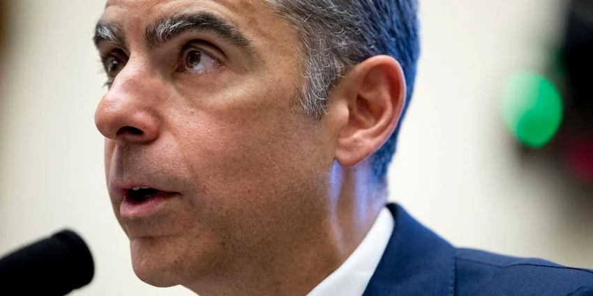 David Marcus, CEO of Facebook's Calibra digital wallet service, arrives for a House Financial Services Committee hearing on Facebook's proposed cryptocurrency on Capitol Hill in Washington, Wednesday, July 17, 2019. AP Photo/Andrew Harnik