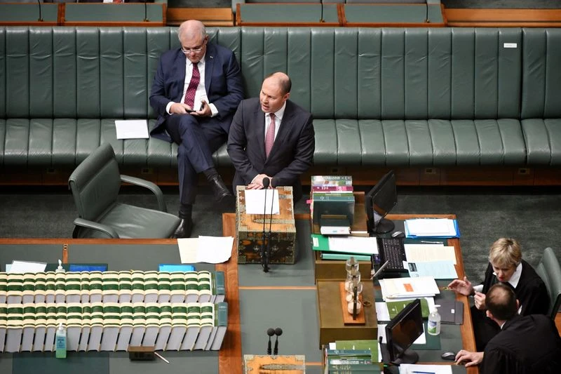 Josh Frydenberg addresses lawmakers at Parliament House in Canberra on March 23.Photographer: Mark Graham/Bloomberg