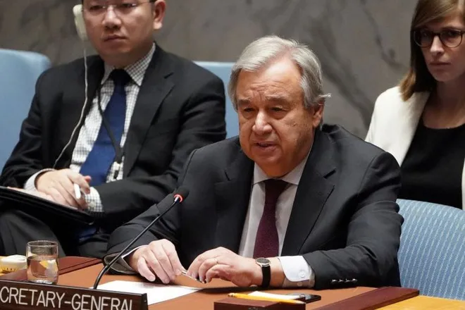 Tổng thư ký Liên Hợp Quốc Antonio Guterres. Ảnh:Reuters. Bao luc gia dinh gia tang trong thoi cach ly xa hoi vi dich benh hinh anh 1 Guterres.jpg