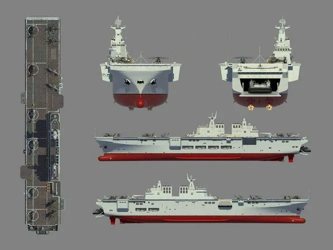Tàu tấn công đổ bộ trực thăng Type 075 đầu tiên của Trung Quốc bị cháy ảnh 2 Tàu tấn công đổ bộ trực thăng Type 075 đầu tiên của Trung Quốc bị cháy - ảnh 2