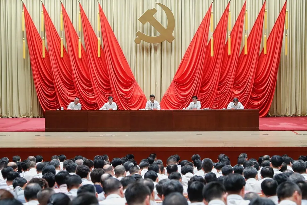 Ông Tập Cận Bình phát biểu vào tháng 9/2019 tại trường đào tạo chính trị cấp cao, kêu gọi cán bộ Trung Quốc phải dám đấu tranh và đấu cũng phải giỏi. Ảnh:Tân Hoa Xã. Khi dai dich tro thanh 'giot nuoc tran ly' cho cuoc doi dau My - Trung hinh anh 1 chu_tich_trung_quoc.jpg