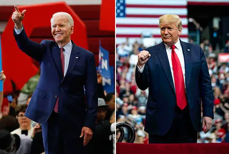 Ứng viên Tổng thống Joe Biden và Tổng thống Mỹ Donald Trump. Ảnh: AP. Ứng viên Tổng thống Joe Biden và Tổng thống Mỹ Donald Trump. Ảnh: AP.