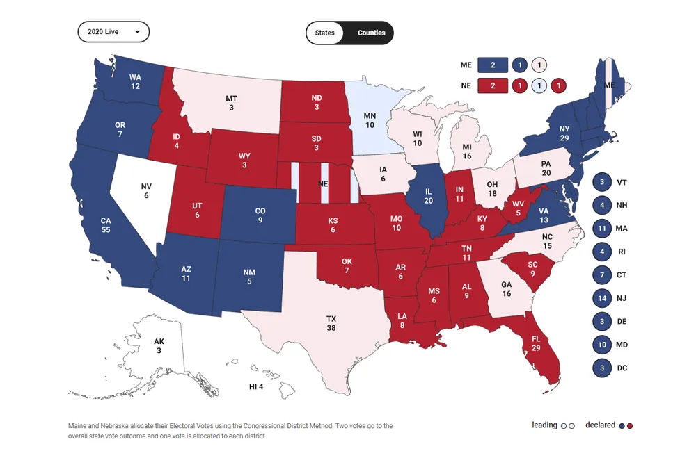 Cập nhật Bầu cử Mỹ: Pennsylvania chuyển sang xanh nhạt, chiến thắng ngày càng xa ông Trump ảnh 11 Cập nhật Bầu cử Mỹ: Pennsylvania chuyển sang xanh nhạt, chiến thắng ngày càng xa ông Trump ảnh 11