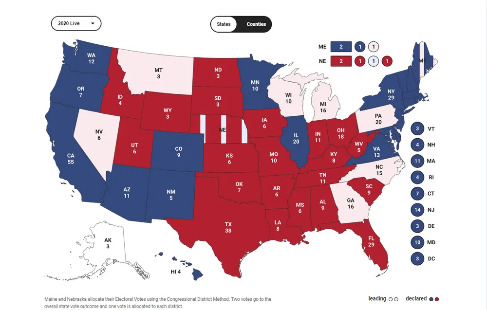 Cập nhật Bầu cử Mỹ: Pennsylvania chuyển sang xanh nhạt, chiến thắng ngày càng xa ông Trump ảnh 10 Cập nhật Bầu cử Mỹ: Pennsylvania chuyển sang xanh nhạt, chiến thắng ngày càng xa ông Trump ảnh 10