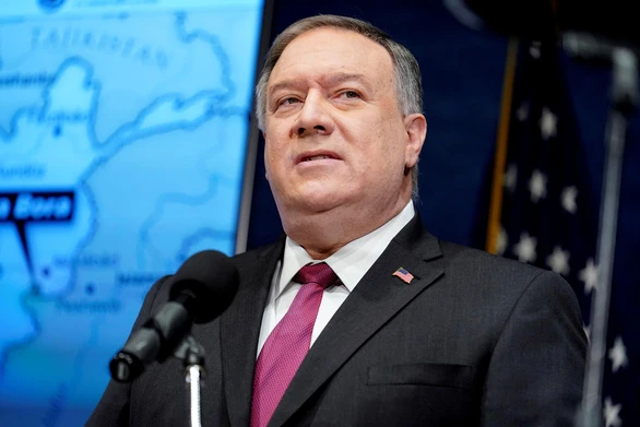 Ngoại trưởng Mỹ Mike Pompeo phát biểu tại Câu lạc bộ báo chí quốc gia tại Washington, DC, Mỹ ngày 12-1-2021 - Ảnh: REUTERS