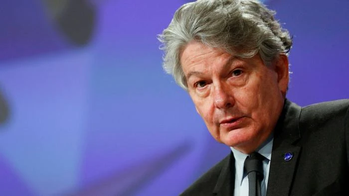 Thierry Breton, ủy viên EU phụ trách chính sách kỹ thuật số. © Reuters