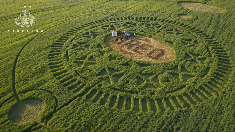 Cánh đồng lúa mì ở Kansas được tỉa tót theo hình bánh Oreo. Nguồn: FOX News.