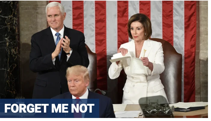 Bà Pelosi không nhớ tên ông Trump 