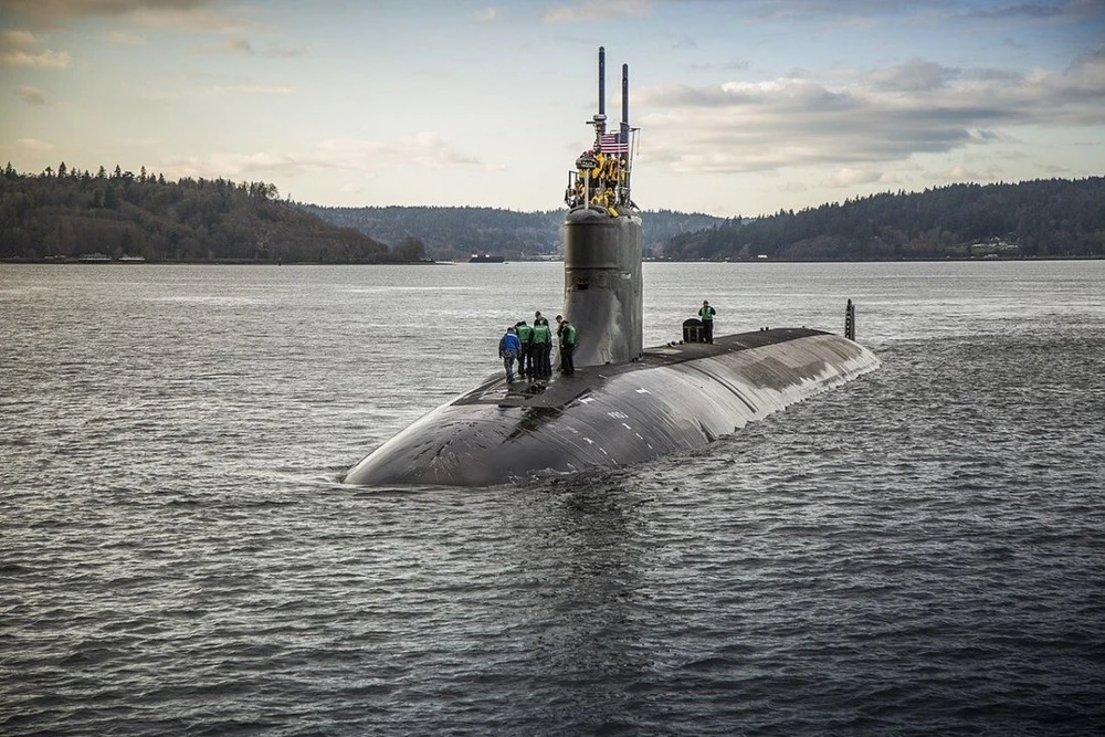  Tàu USS Connecticut bị hư hại trong một vụ va chạm ở Biển Đông. Ảnh: US Navy