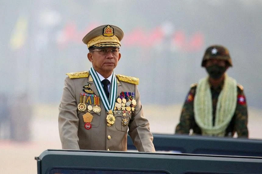 Tướng Min Aung Hlaing. @Reuters