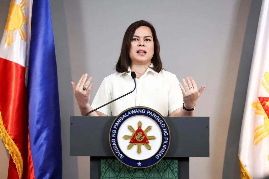 Phó Tổng thống Philippines Sara Duterte phát biểu sau khi bị Hạ viện Quốc hội luận tội vào ngày 7 tháng 2. 