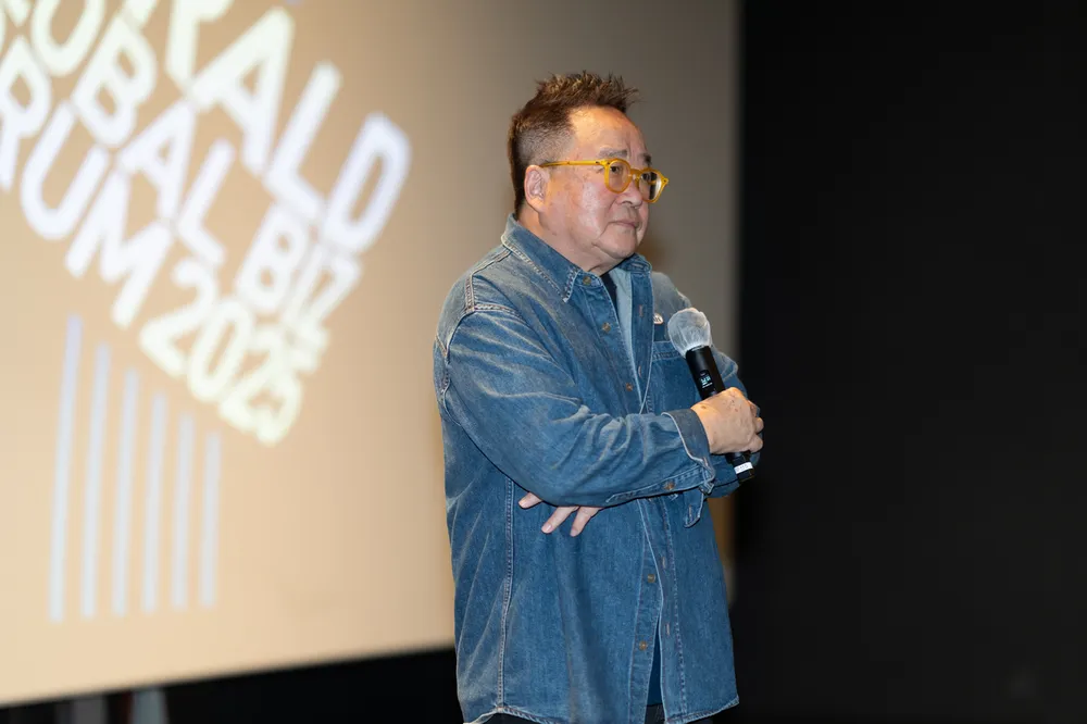 Inno Design CEO Kim Young-se speaks about the power of entertaining others at the 2025 Global Business Forum on Wednesday in Seoul. (Herald Media Group) Inno Design CEO Kim Young-se speaks about the power of entertaining others at the 2025 Global Business Forum on Wednesday in Seoul. (Herald Media Group)