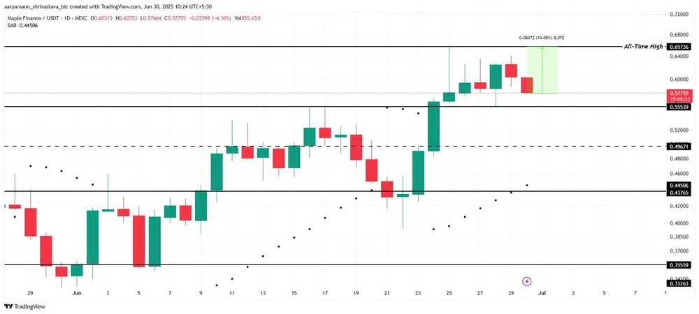 Biểu đồ giá SYRUP 1 ngày | Nguồn: TradingView Hình 2.jpg