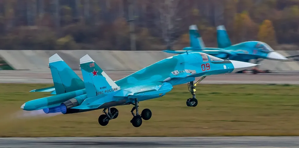 Máy bay chiến đấu Su-34 của Nga có số đăng ký RF-81852 (09 màu đỏ). Nguồn ảnh: Phương tiện truyền thông Nga