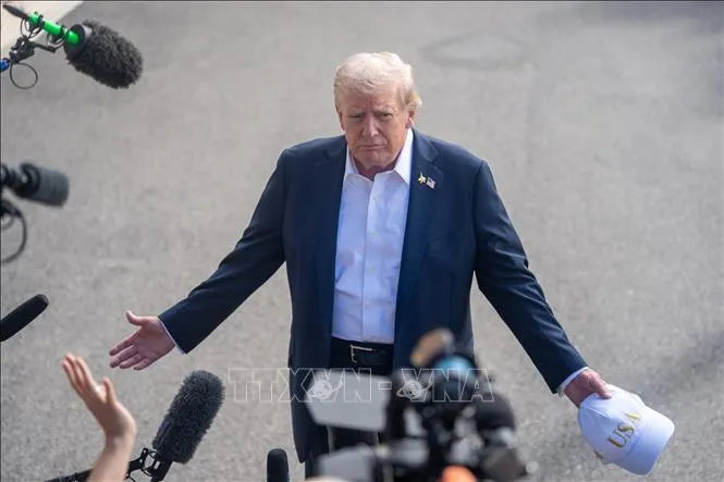 Tổng thống Mỹ Donald Trump. Ảnh: THX/TTXVN