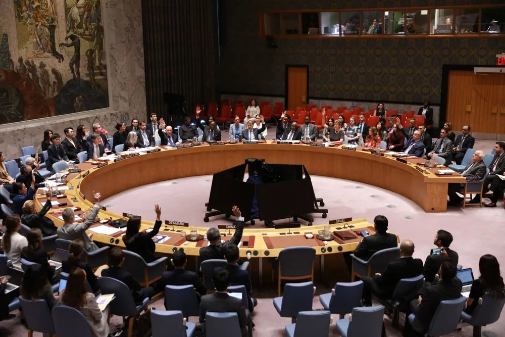 Quang cảnh một cuộc họp của Hội đồng Bảo an Liên hợp quốc tại New York, Mỹ. Ảnh tư liệu: THX/TTXVN