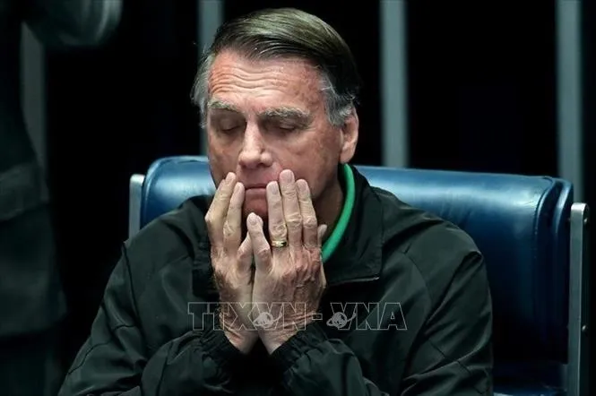 Cựu Tổng thống Brazil Jair Bolsonaro tại Brasilia ngày 17/7/2025. Ảnh tư liệu: THX/TTXVN