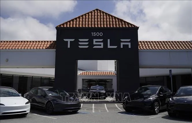 Đại lý của Tesla ở California, Mỹ. Ảnh: THX/TTXVN