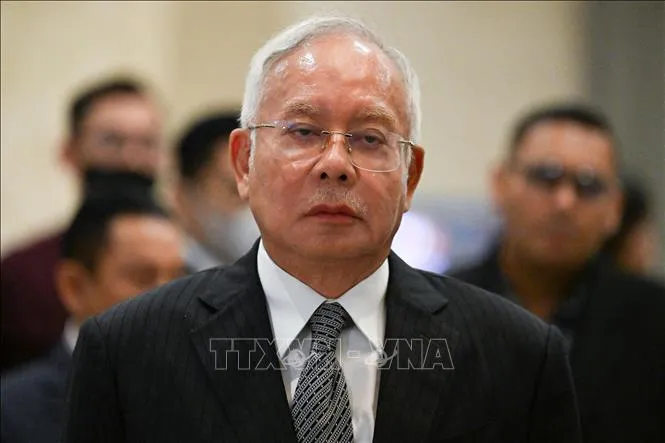 Cựu Thủ tướng Malaysia Najib Razak tại phiên tòa ở Putrajaya ngày 16/8/2022. Ảnh tư liệu: TTXVN