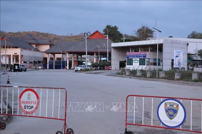 Cửa khẩu ở tỉnh Chanthaburi (Thái Lan) ngày 26/12/2025. Ảnh: THX/TTXVN